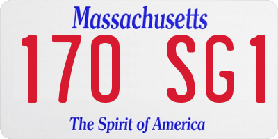 MA license plate 170SG1