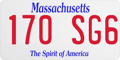MA license plate 170SG6