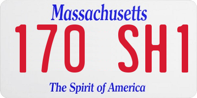 MA license plate 170SH1