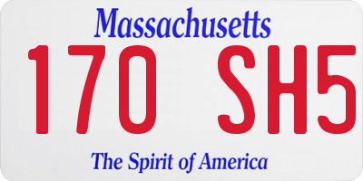 MA license plate 170SH5