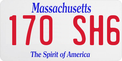 MA license plate 170SH6