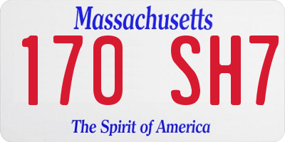MA license plate 170SH7