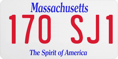MA license plate 170SJ1