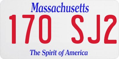 MA license plate 170SJ2