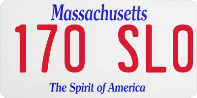 MA license plate 170SL0