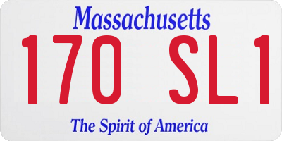 MA license plate 170SL1