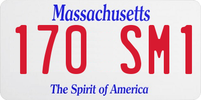 MA license plate 170SM1