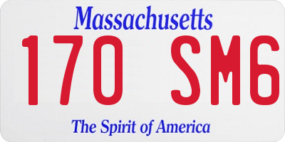 MA license plate 170SM6