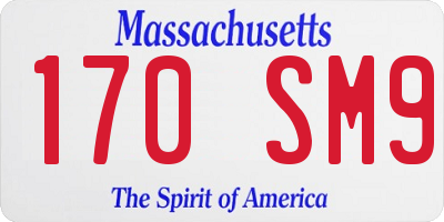 MA license plate 170SM9