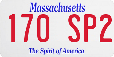 MA license plate 170SP2