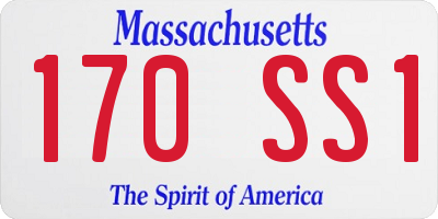 MA license plate 170SS1