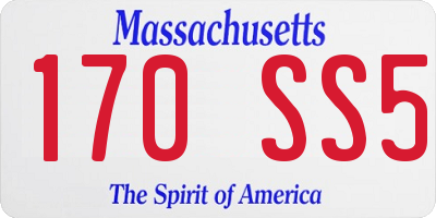 MA license plate 170SS5