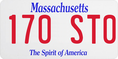 MA license plate 170ST0