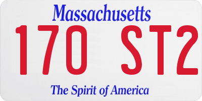 MA license plate 170ST2