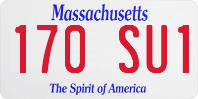 MA license plate 170SU1