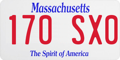MA license plate 170SX0