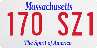 MA license plate 170SZ1