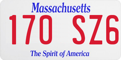 MA license plate 170SZ6