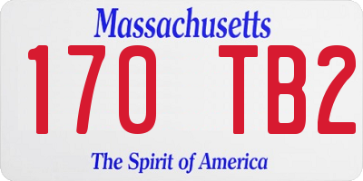 MA license plate 170TB2