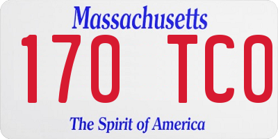 MA license plate 170TC0