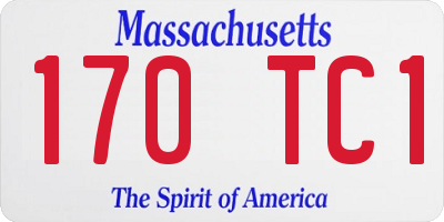 MA license plate 170TC1