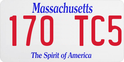 MA license plate 170TC5