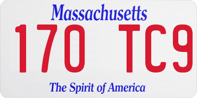 MA license plate 170TC9