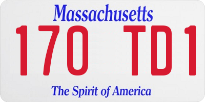 MA license plate 170TD1