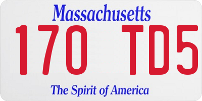 MA license plate 170TD5