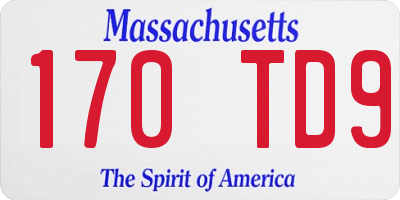 MA license plate 170TD9