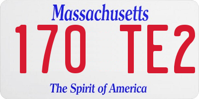 MA license plate 170TE2