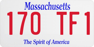 MA license plate 170TF1