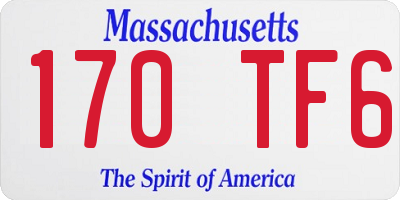 MA license plate 170TF6