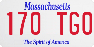MA license plate 170TG0