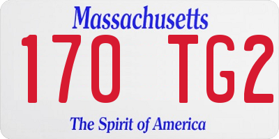 MA license plate 170TG2
