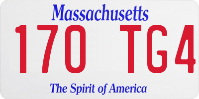 MA license plate 170TG4