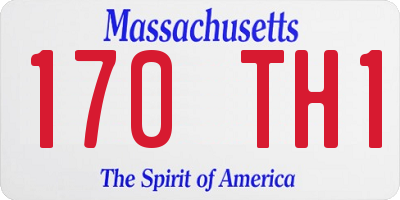 MA license plate 170TH1