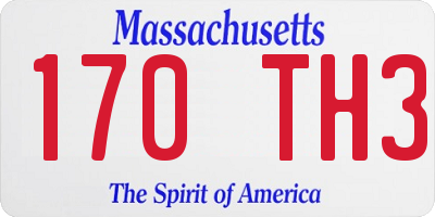 MA license plate 170TH3