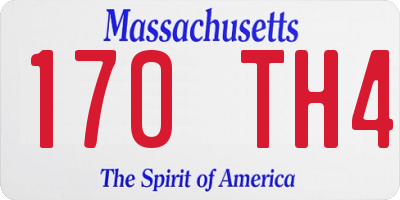 MA license plate 170TH4