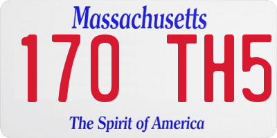 MA license plate 170TH5