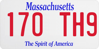 MA license plate 170TH9