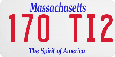 MA license plate 170TI2