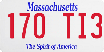 MA license plate 170TI3
