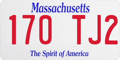 MA license plate 170TJ2