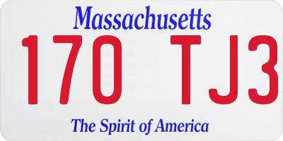MA license plate 170TJ3