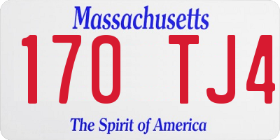MA license plate 170TJ4