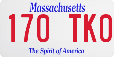 MA license plate 170TK0