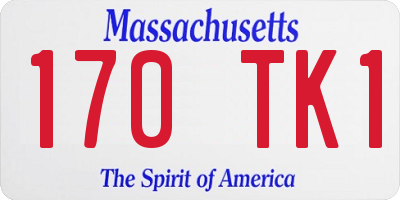 MA license plate 170TK1