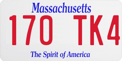 MA license plate 170TK4