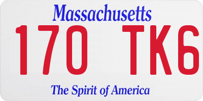 MA license plate 170TK6